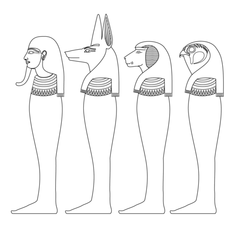 Four Sons Of Horus Coloring Page